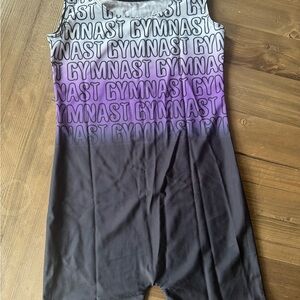 New- Purple and Black Gymnastics Leotard